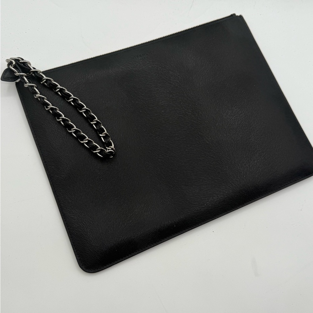 Givenchy Textured black Leather pouch